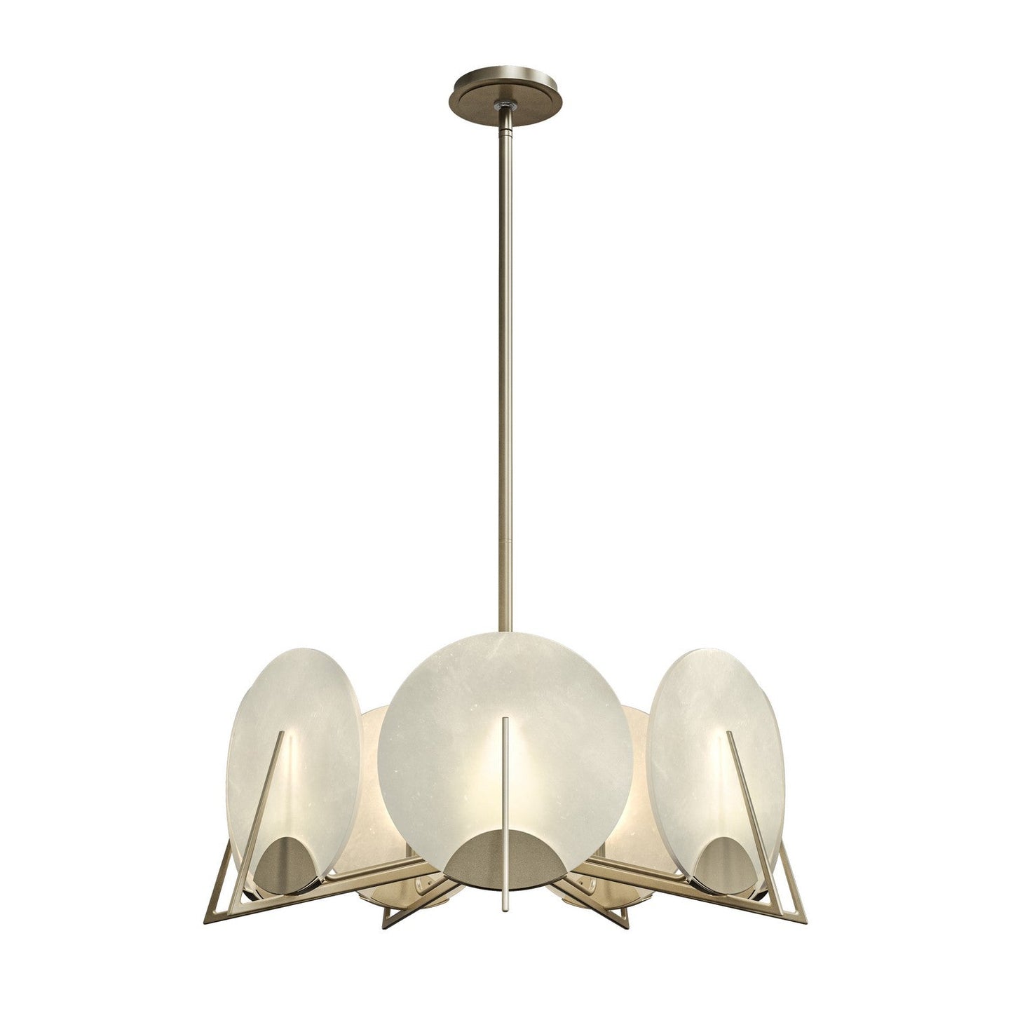 Callisto Seven-Light Chandelier in Brushed Gold