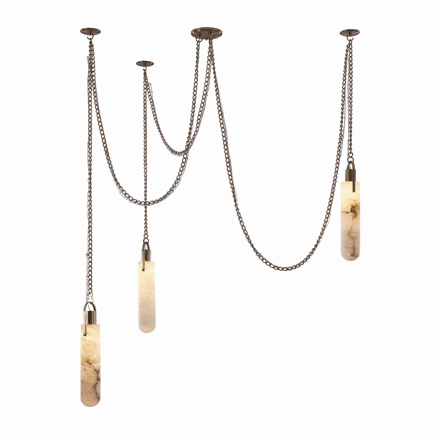 Flint LED Hanging Light Winter Brass
