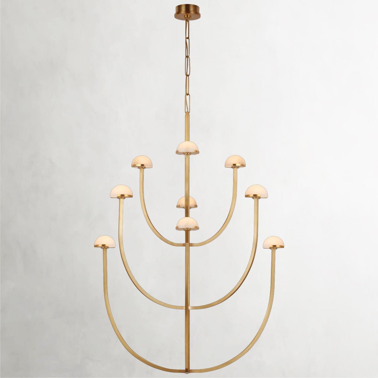 Pedra LED Pendant Light Vintage-Brushed Brass