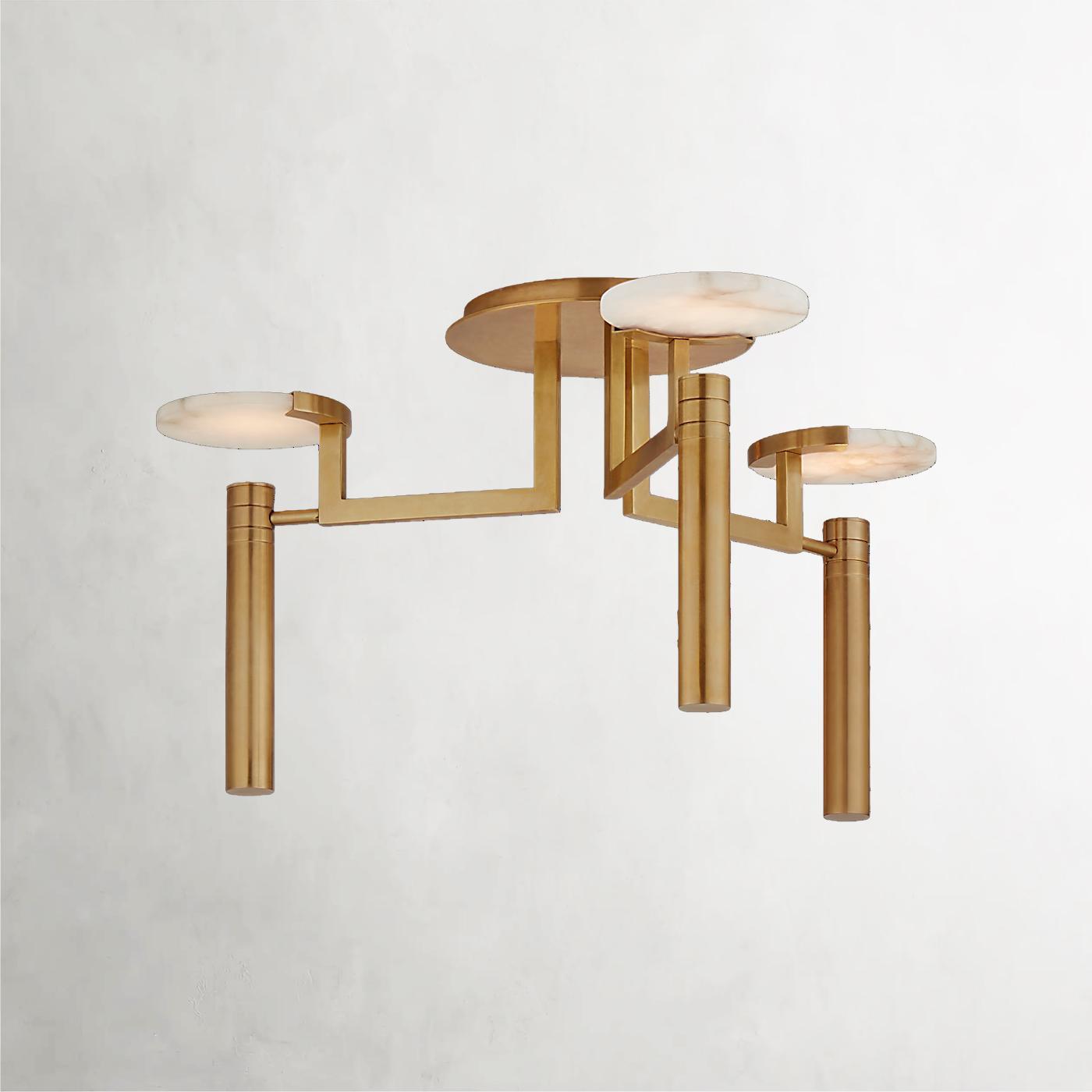 Blend Oversized Floating Disk Semi-Flush Mount Chandelier