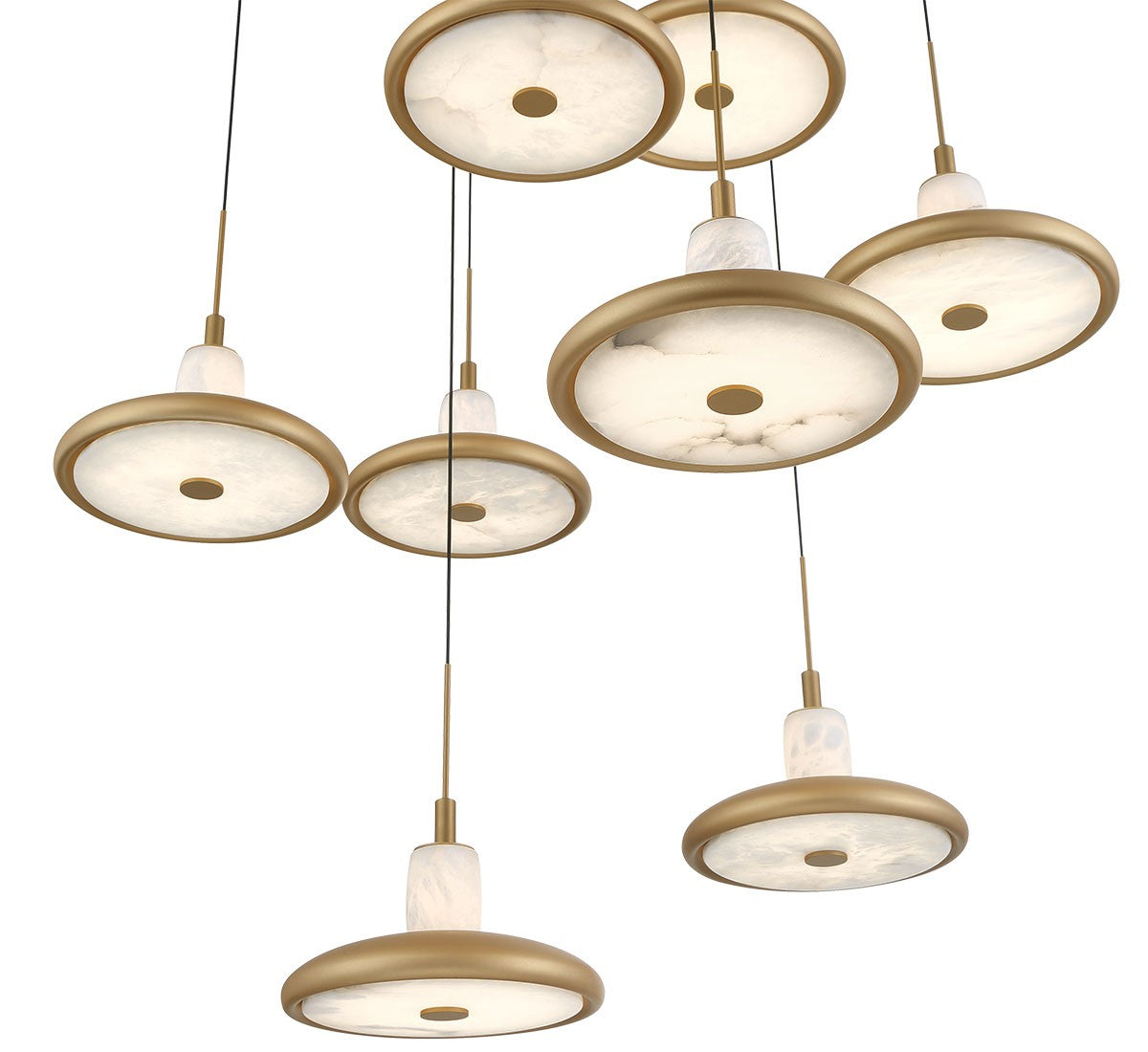 Mantova LED Pendant Light in Brushed Antique Brass