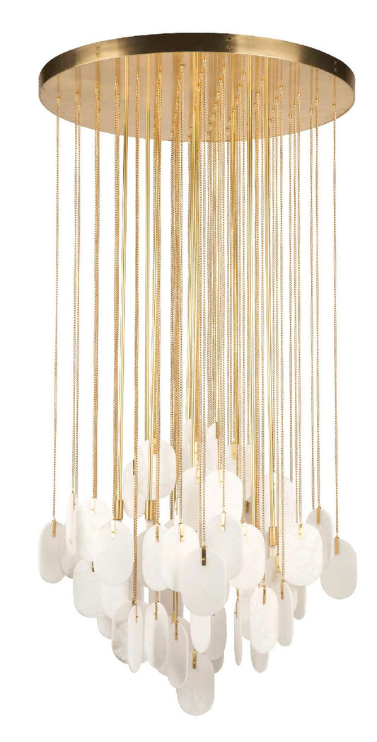 Constellio Eight-Bulb Chandelier in Brass