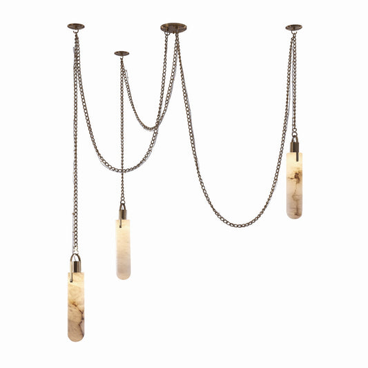 Flint LED Hanging Light Winter Brass