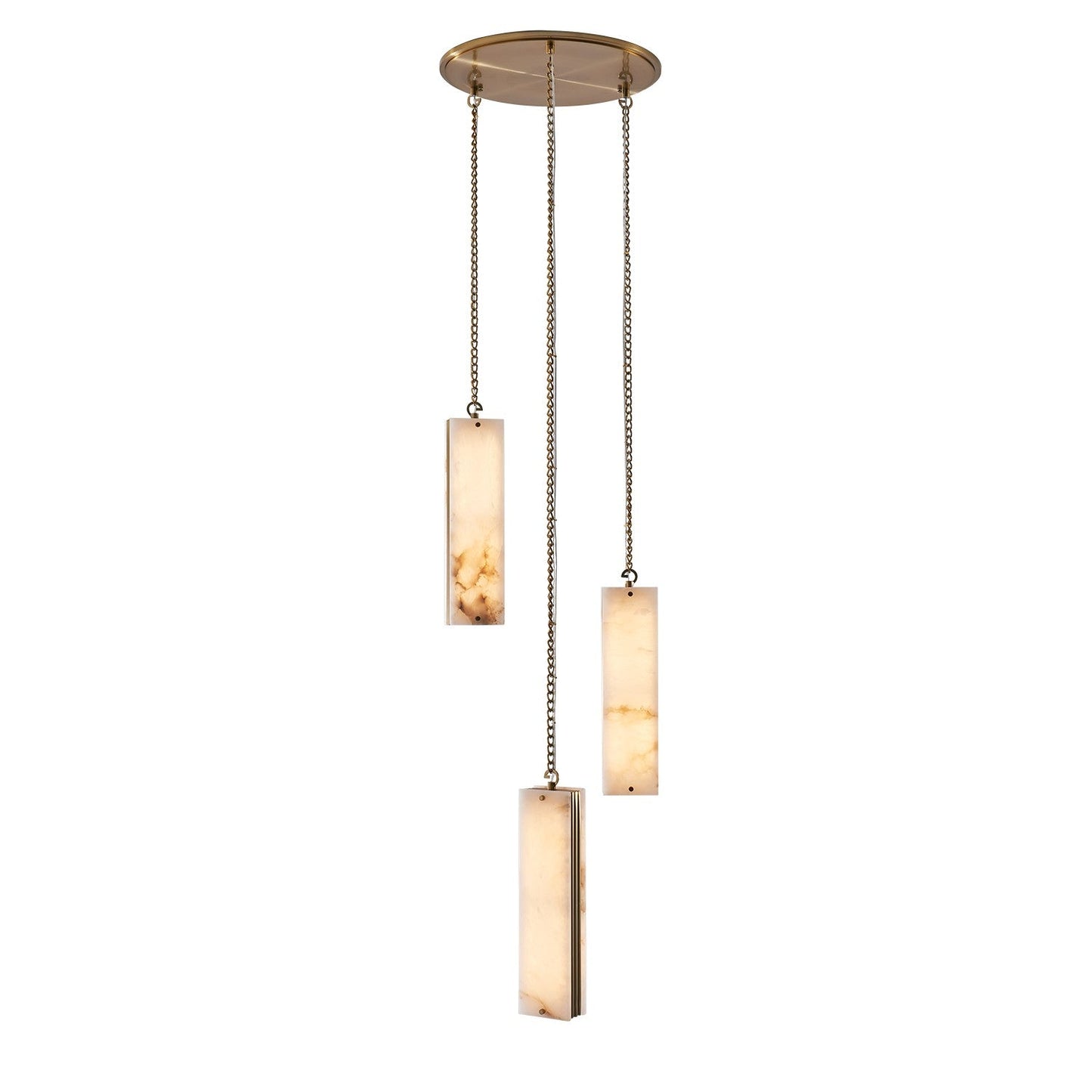 Vertical LED Hanging Light Winter Brass