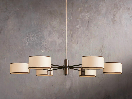 Daphne 48" Circular Hanging Lamp in Ecru