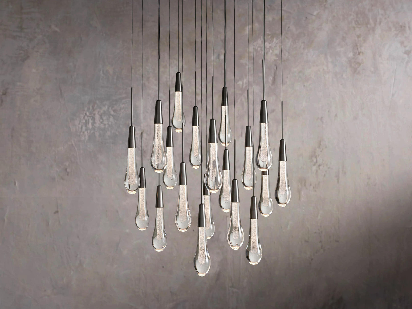 Single-Gem Circular Drop Chandelier