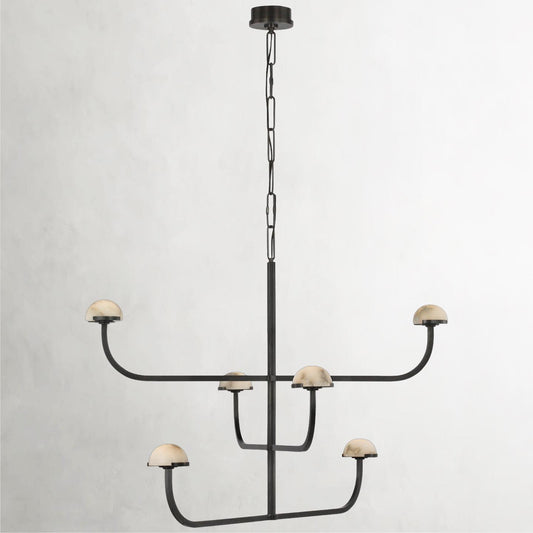 Stone-Style LED Pendant Light in Bronze