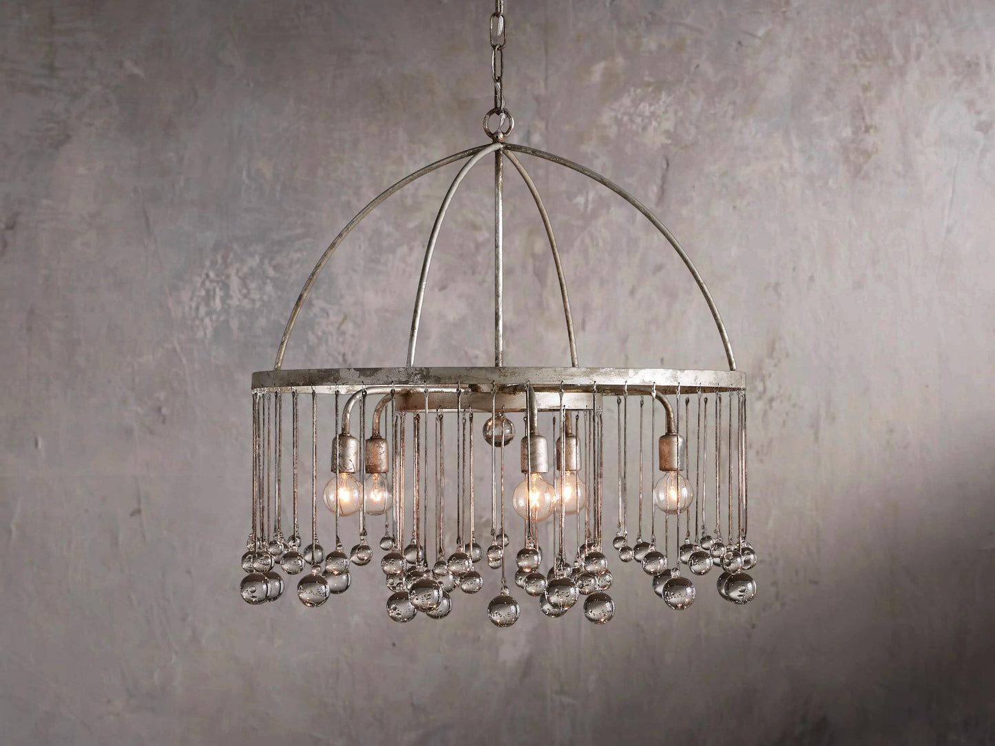 Aubrey Round Ceiling Pendant Lamp in Silver