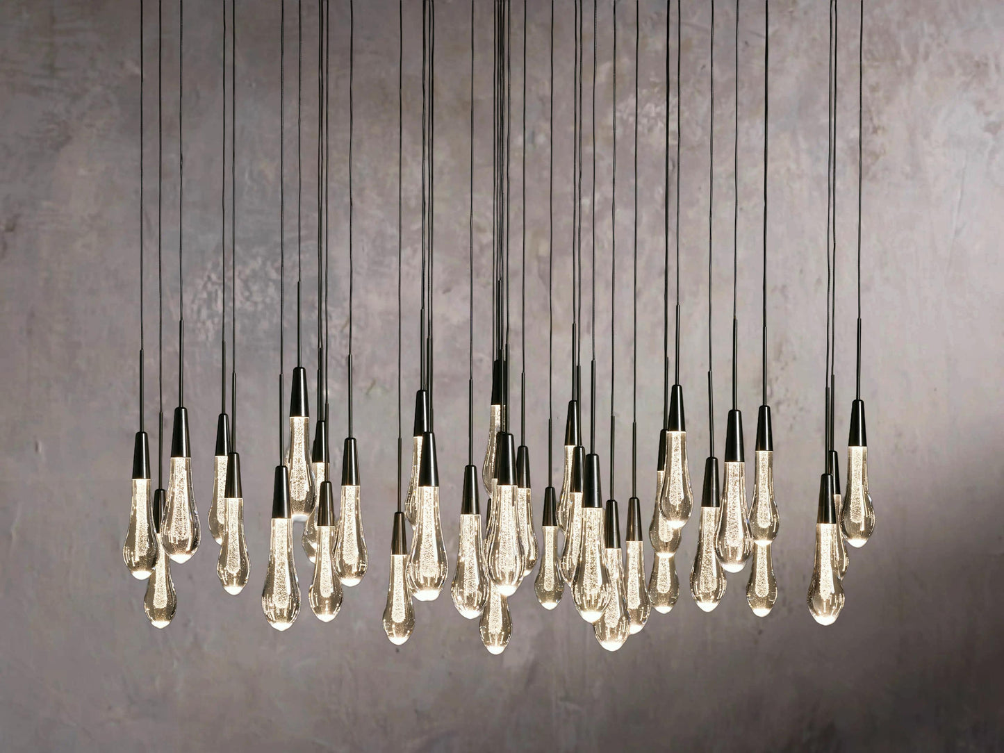 Single-Gem Circular Drop Chandelier