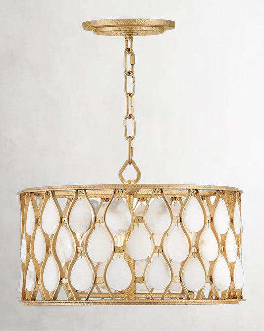 Estie LED Convertible Semi-Flush Ceiling Light Piastra Gold