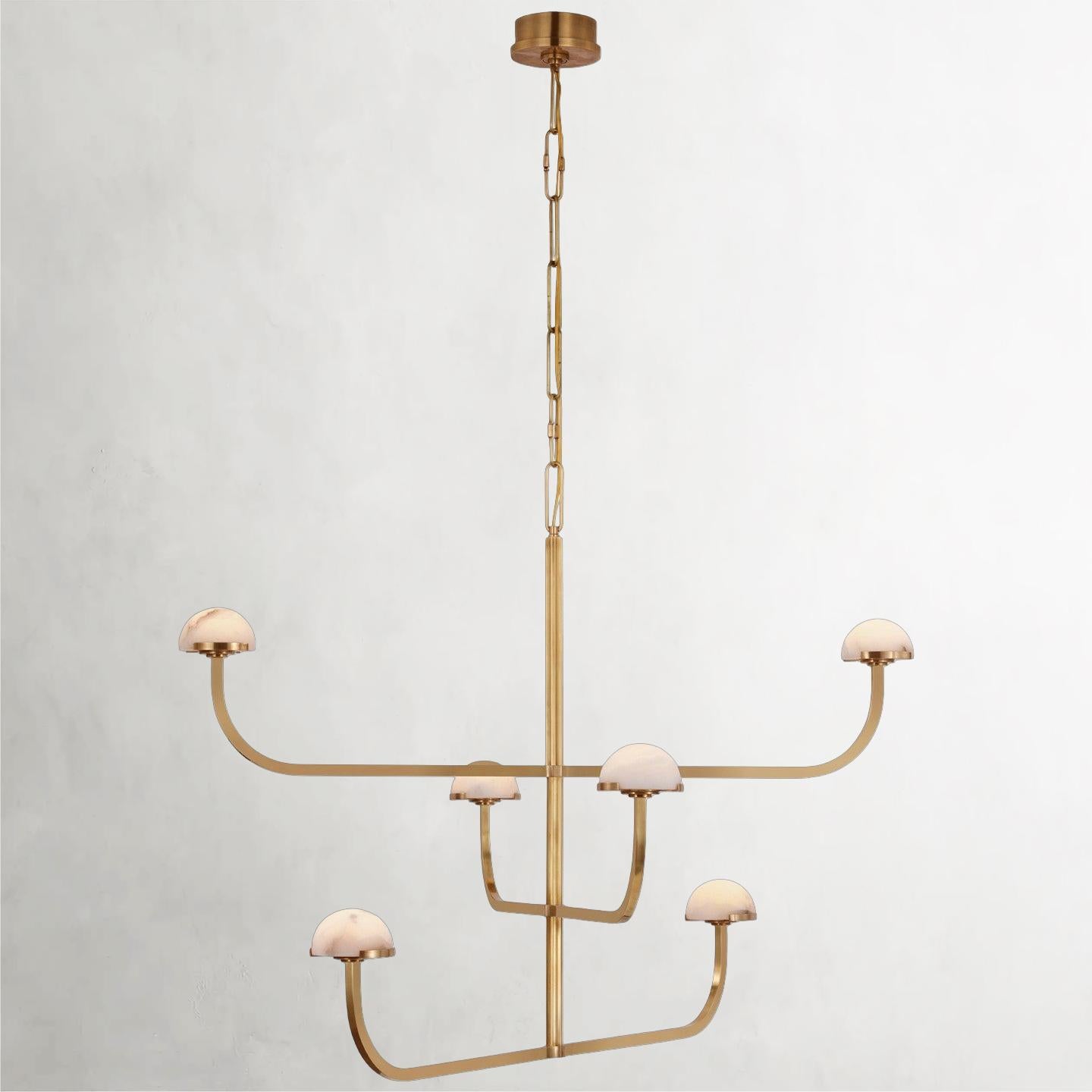 Pedra LED Pendant Light in Vintage-Brushed Brass