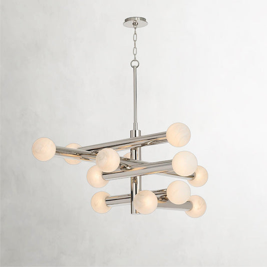 Dion Modern LED Pendant Light in Polished Nickel