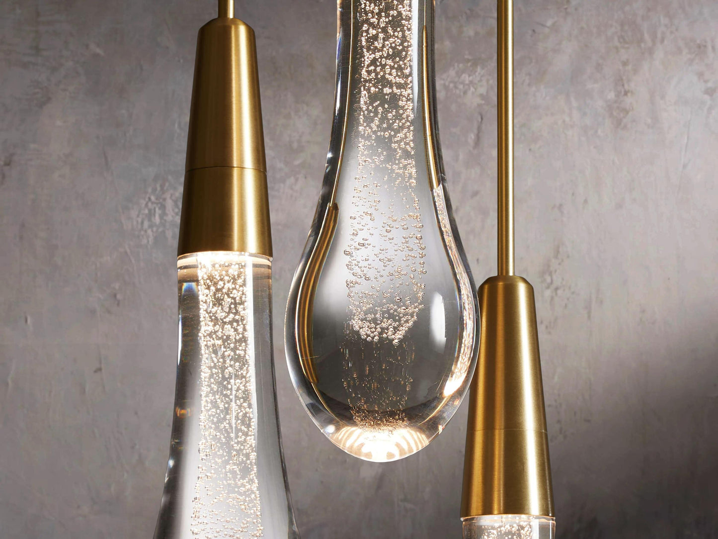 Single-Gem Circular Drop Chandelier