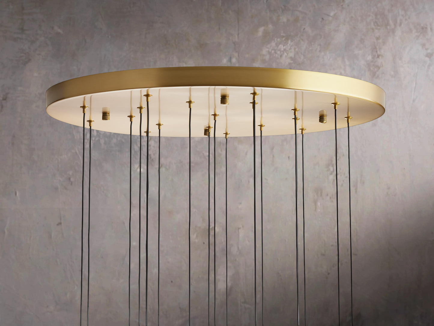 Single-Gem Circular Drop Chandelier