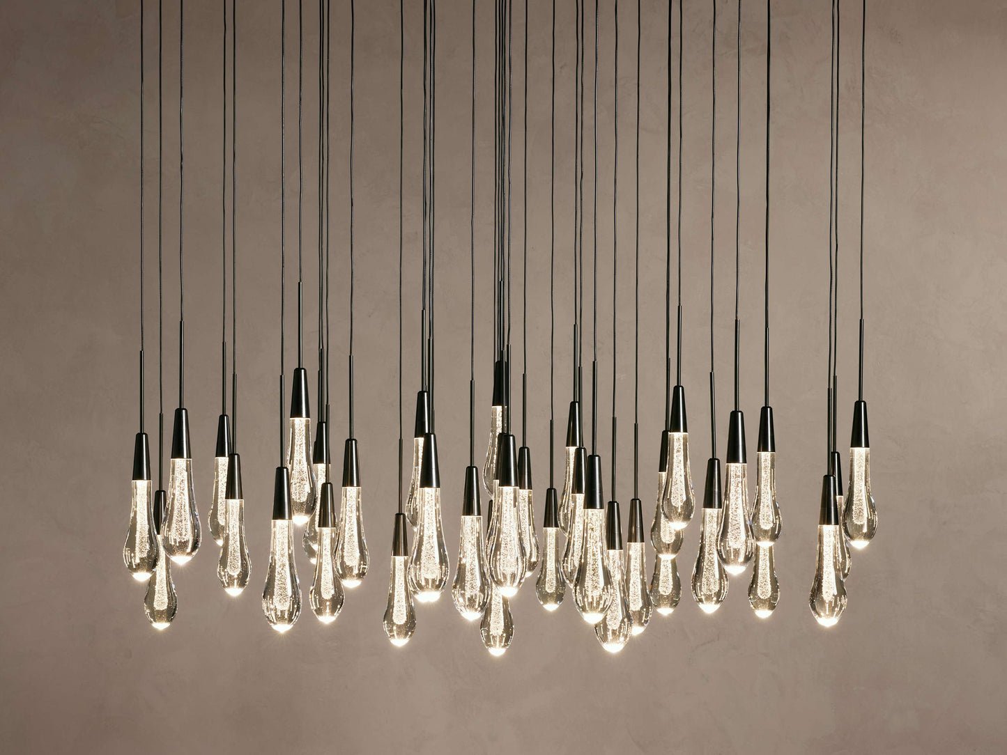 Single-Gem Circular Drop Chandelier