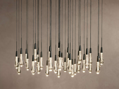 Single-Gem Circular Drop Chandelier