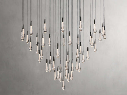 Single-Gem Circular Drop Chandelier