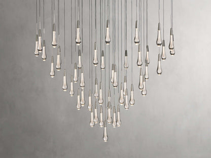Single-Gem Circular Drop Chandelier