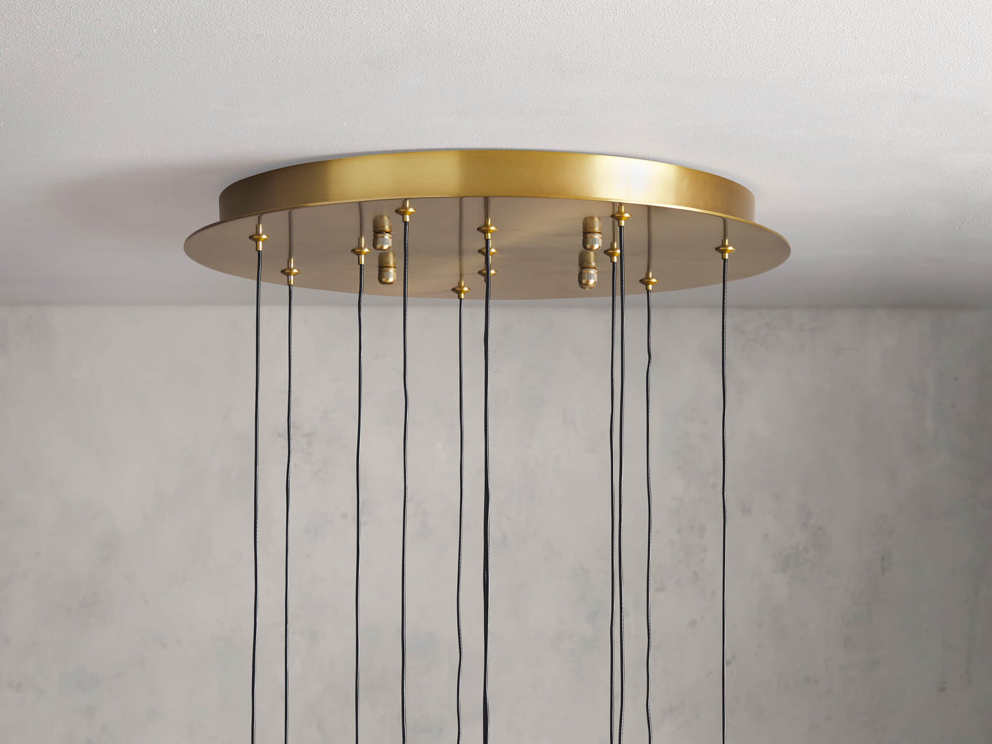 Single-Gem Circular Drop Chandelier