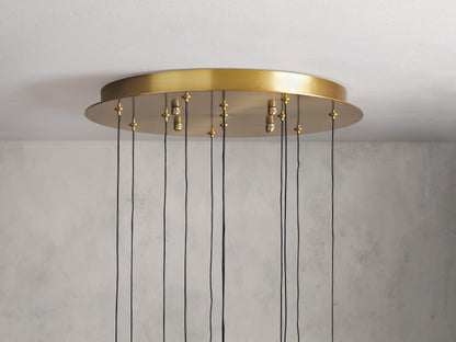 Single-Gem Circular Drop Chandelier