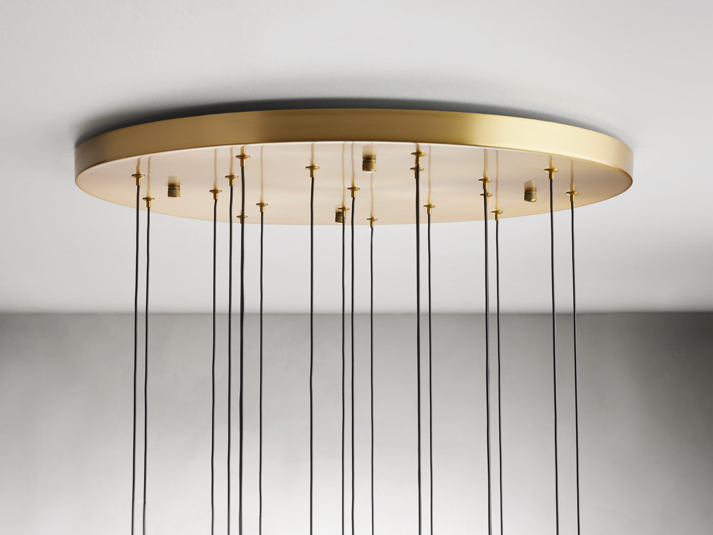 Single-Gem Circular Drop Chandelier