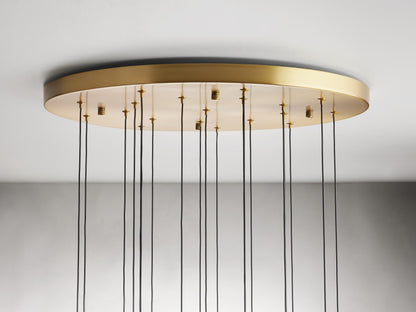 Single-Gem Circular Drop Chandelier
