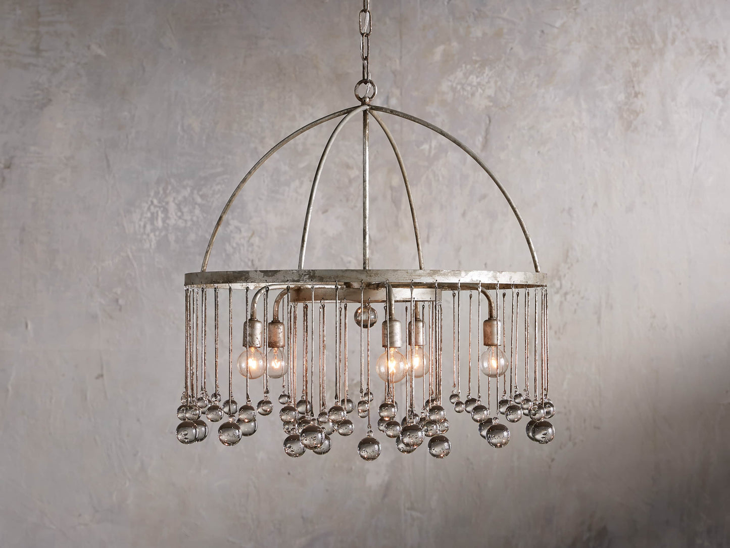 Aubrey Round Ceiling Pendant Lamp in Silver