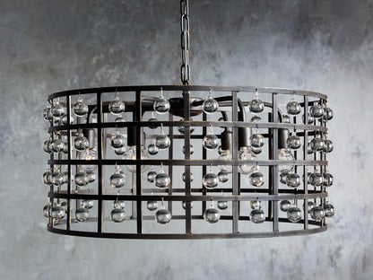 La Cage 6-Light Chandelier in Bronze