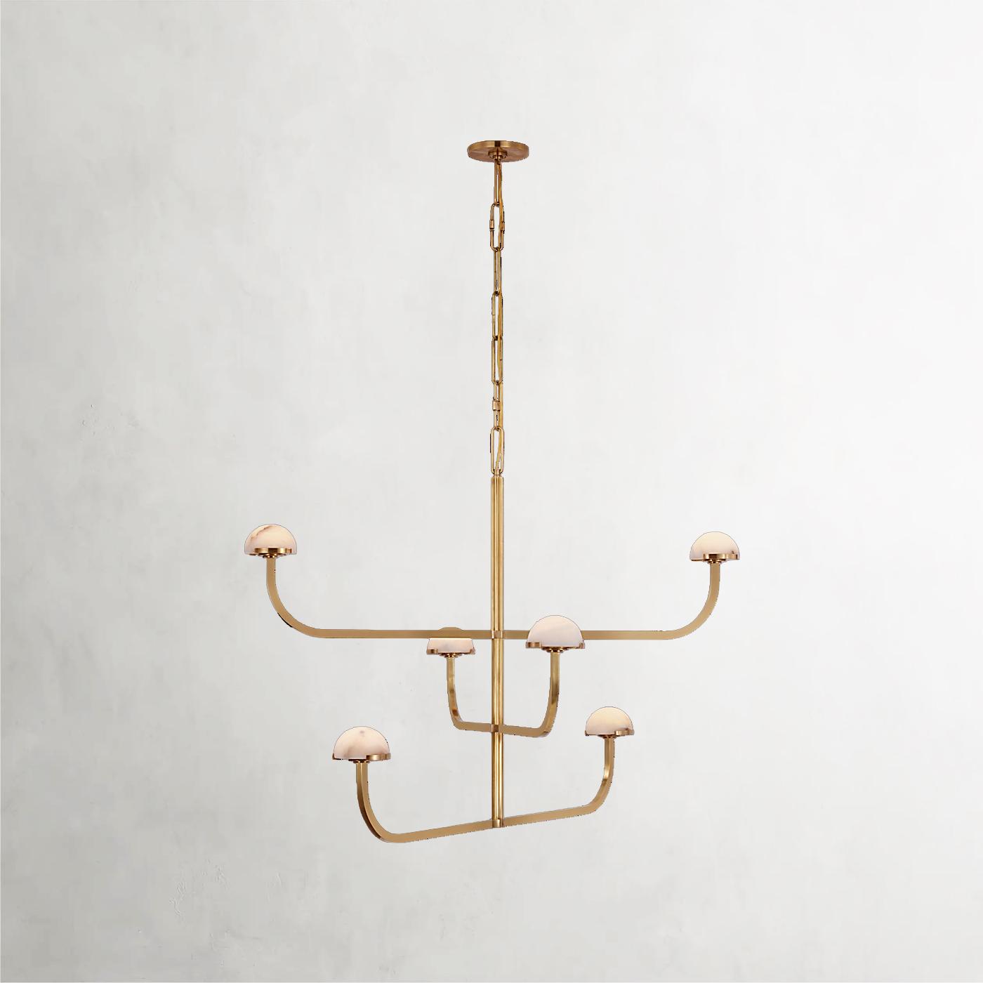 Pedra Three Layer Low‑Profile Chandelier