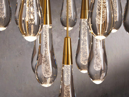 Single-Gem Circular Drop Chandelier