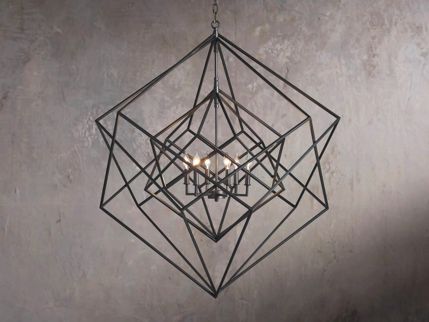 Crystal Geode Chandelier Lamp