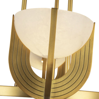 Colette LED Pendant Light Antique Brass/Alabaster