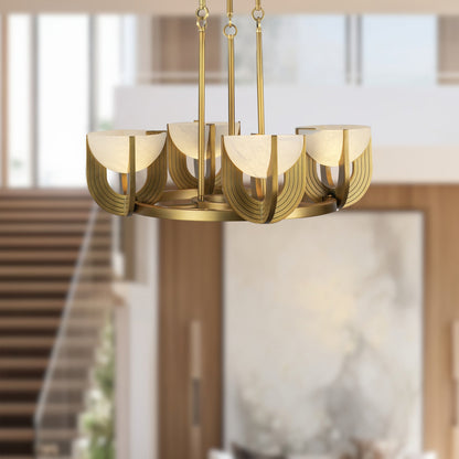 Colette LED Pendant Light Antique Brass/Alabaster