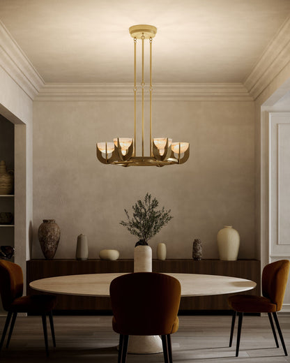 Colette LED Pendant Light Antique Brass/Alabaster
