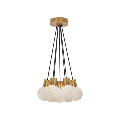 Mina Alabaster 7-Light Mini Pendant Chandelier