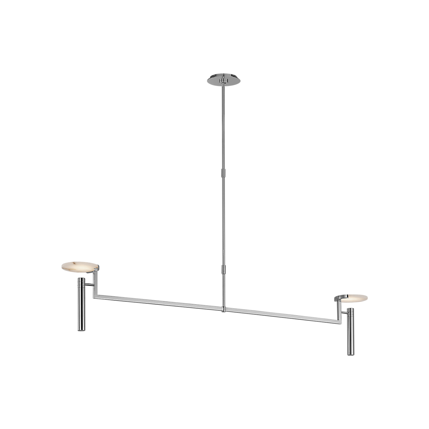 Melange Oversized Suspended Disc Linear Pendant Chandelier