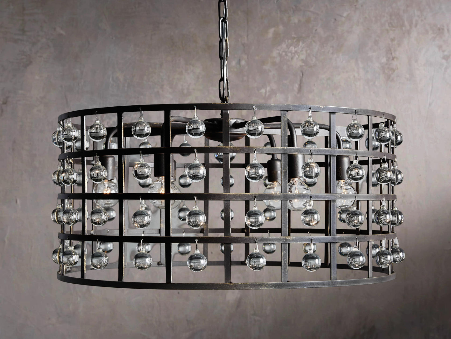 La Cage 6-Light Chandelier in Bronze