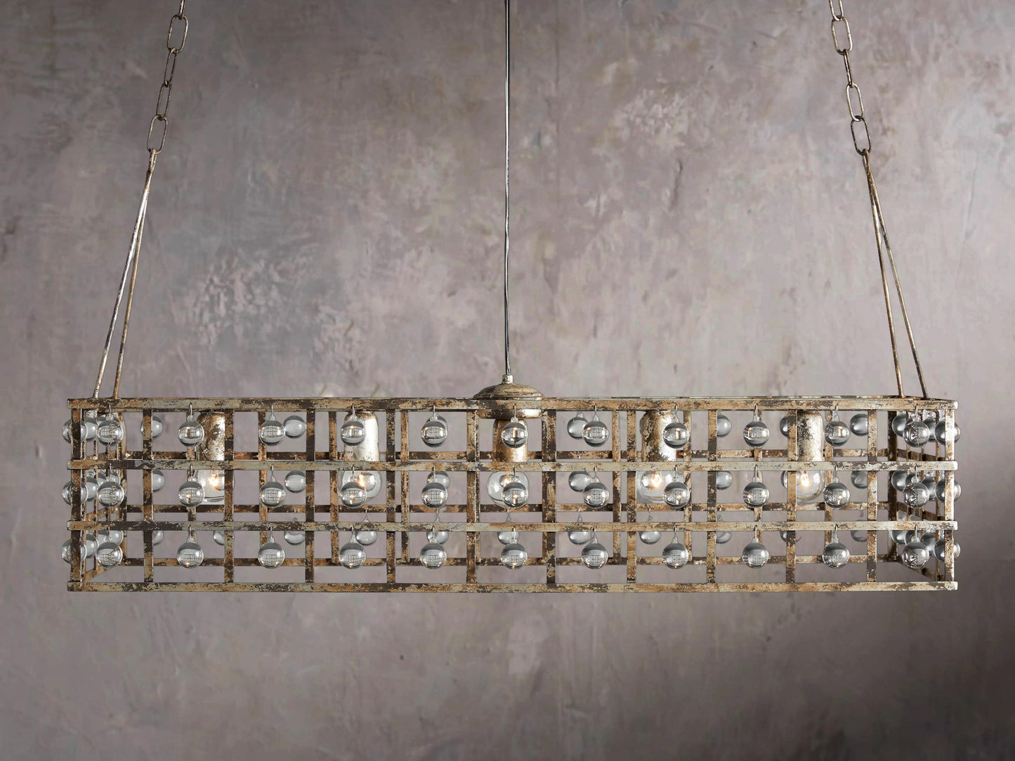 La Cage 41" Linear Chandelier Light