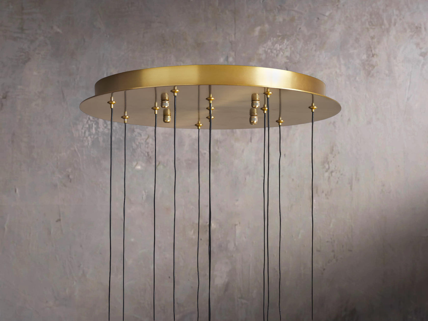 Single-Gem Circular Drop Chandelier