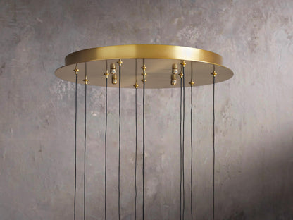 Single-Gem Circular Drop Chandelier