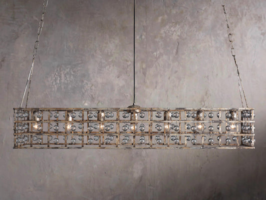 Rectangular Frame Chandelier Lamp