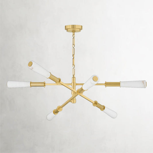 Dashiell Vintage Polished Brass LED Pendant Chandelier