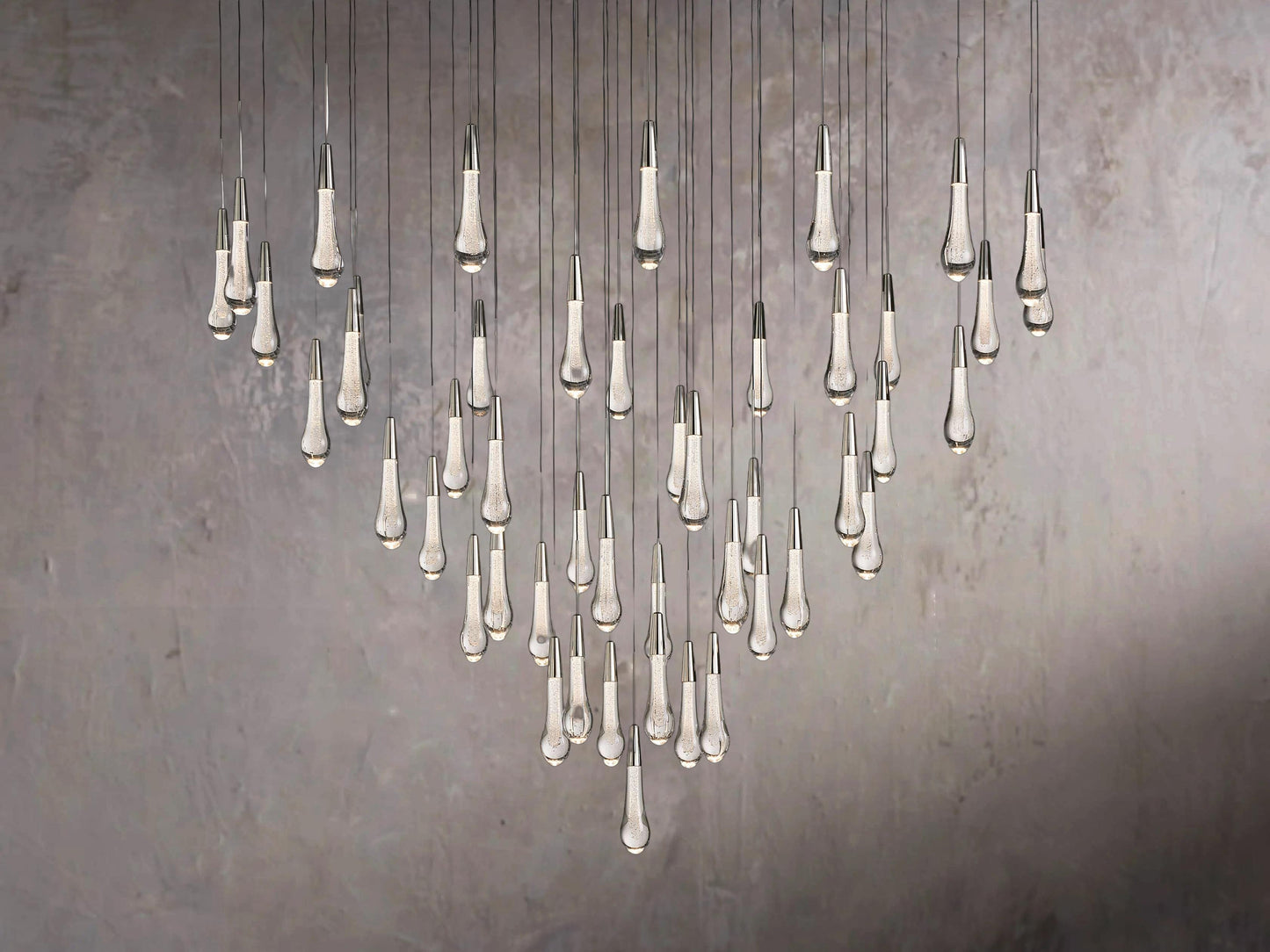 Single-Gem Circular Drop Chandelier
