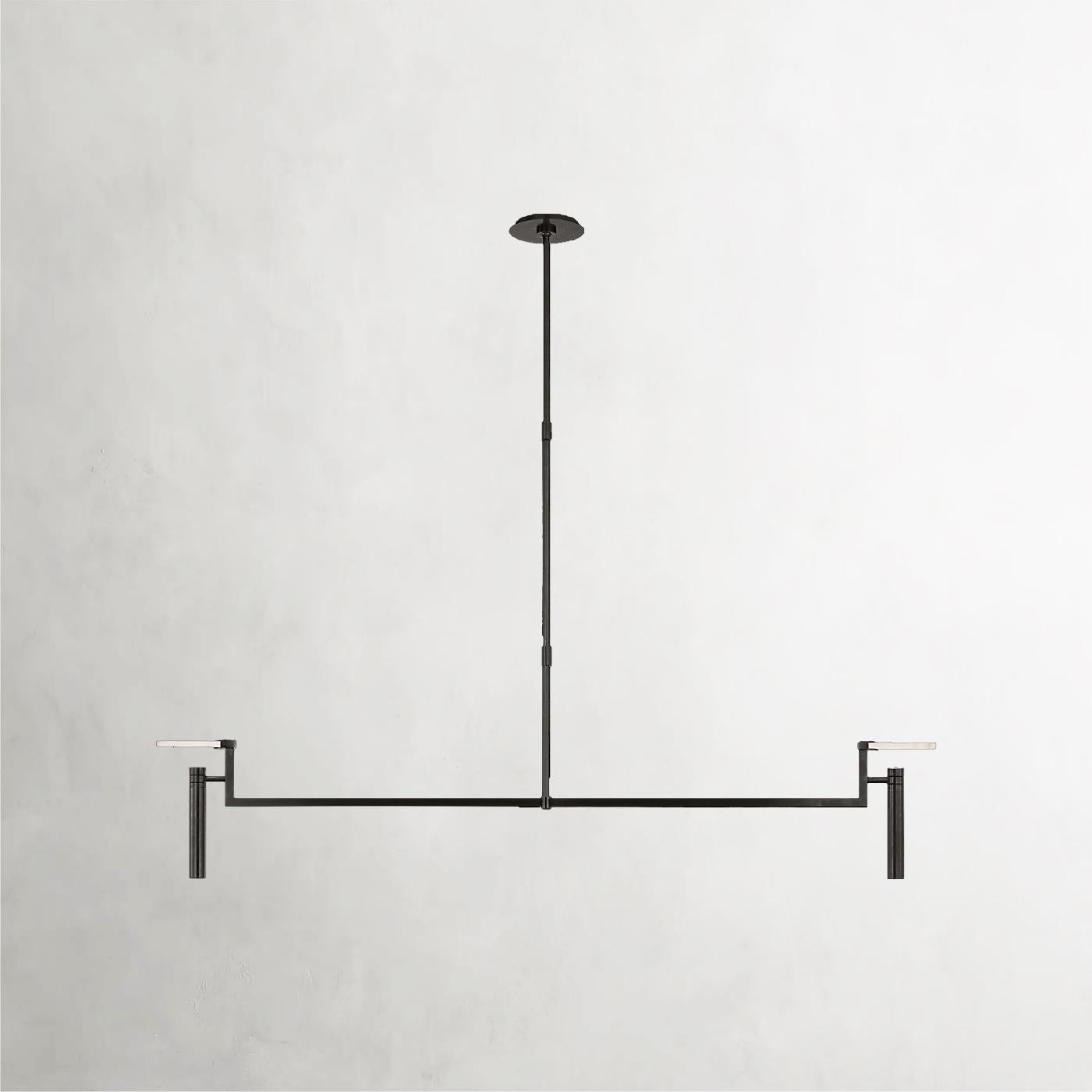 Melange Oversized Suspended Disc Linear Pendant Chandelier