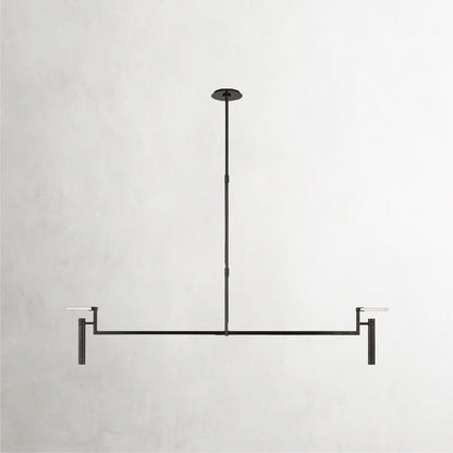 Melange Oversized Suspended Disc Linear Pendant Chandelier