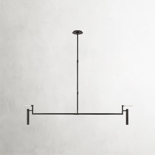 Melange Oversized Suspended Disc Linear Pendant Chandelier