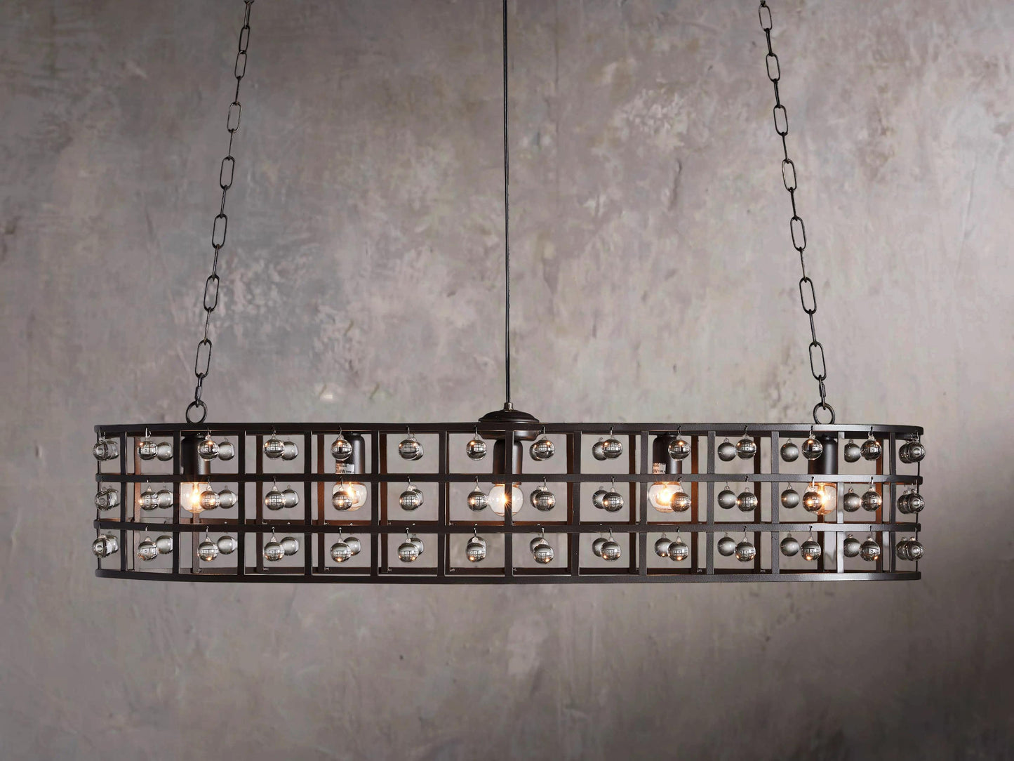 Elliptical Cage Hanging Pendant Lamp