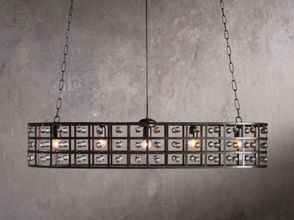 Elliptical Cage Hanging Pendant Lamp