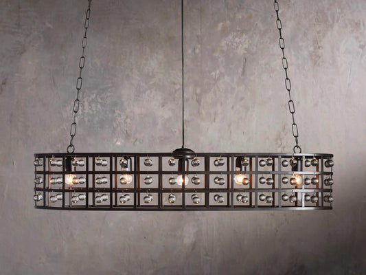 Elliptical Cage Hanging Pendant Lamp