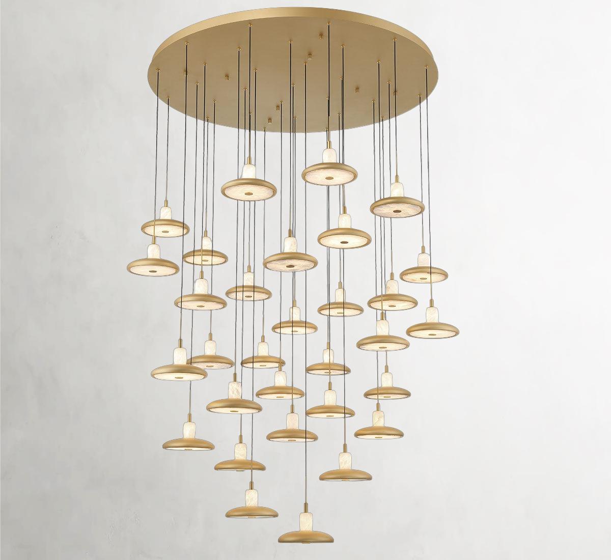 Mantova LED Pendant Light Brushed Antique Brass
